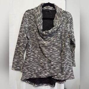 HAIL3Y:23 Asymmetrical Waterfall Zip-Up Sweater